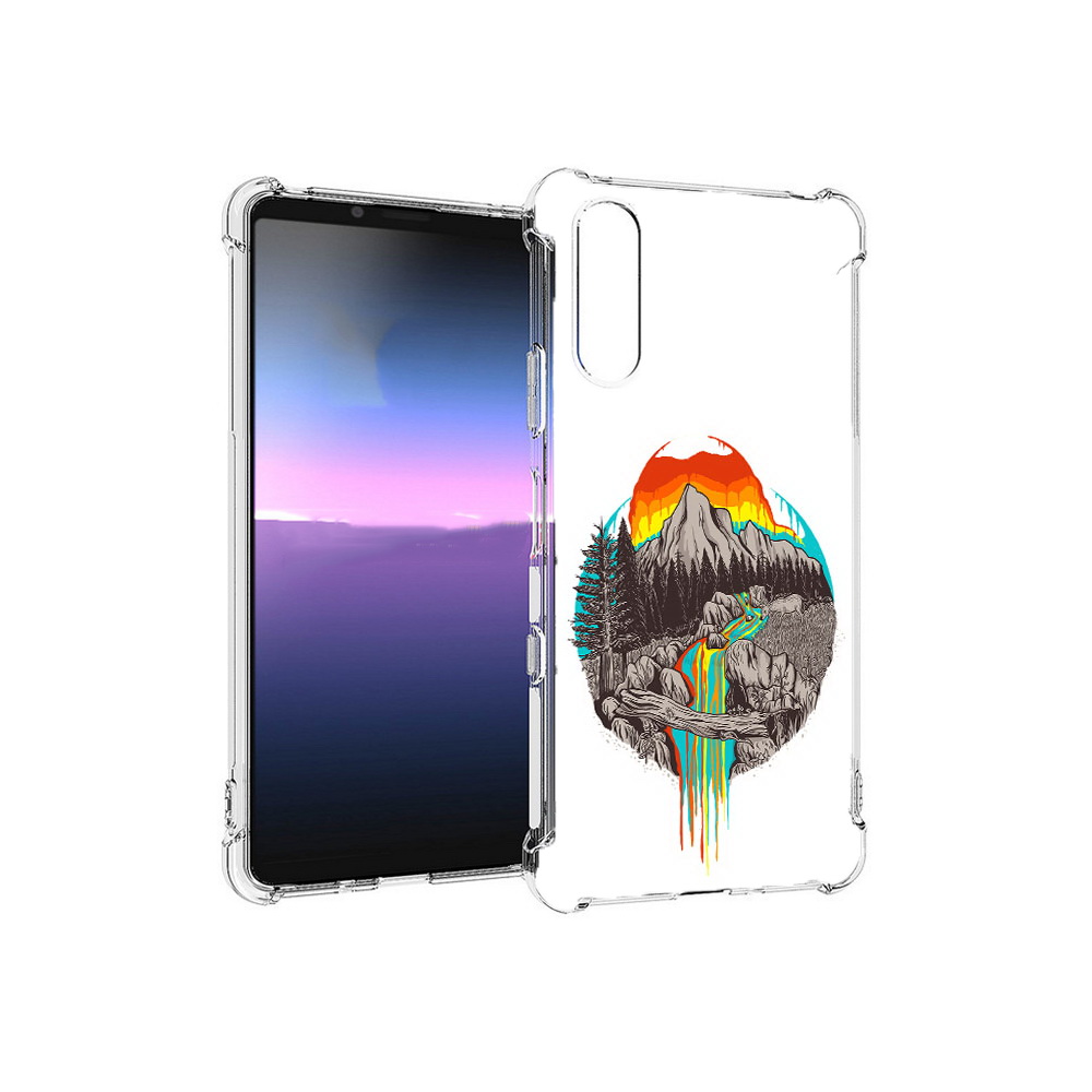 

Чехол MyPads Tocco для Sony Xperia 10 III Радужный водопад (PT161504.223.144), Прозрачный, Tocco