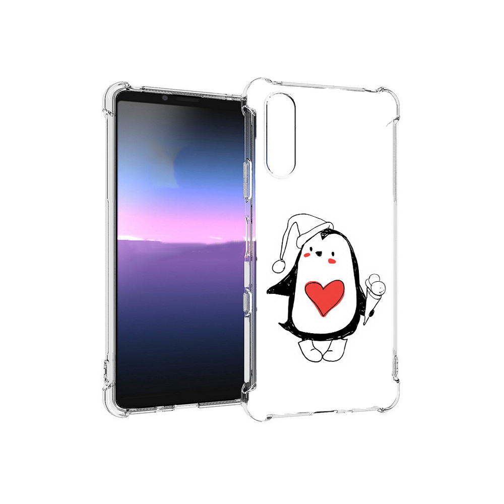 

Чехол MyPads Tocco для Sony Xperia 10 III Пингвин с мороженым (PT161504.223.135), Прозрачный, Tocco