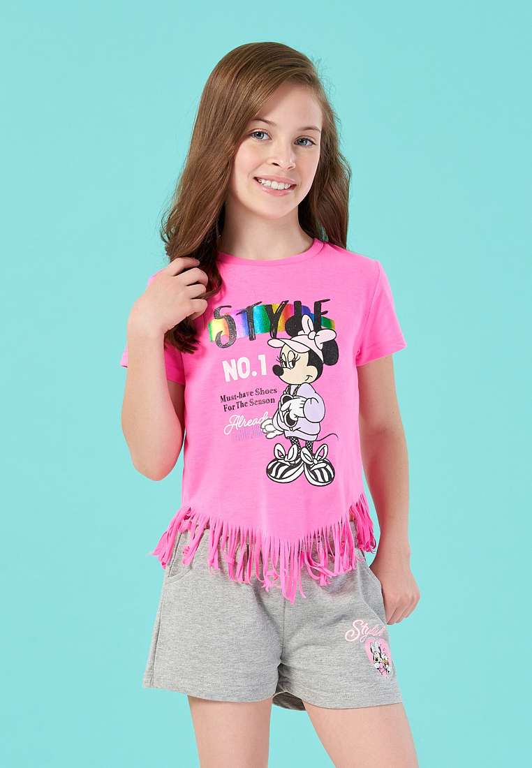 фото Футболка детская minnie mouse ss21d37001248 розовый р.152