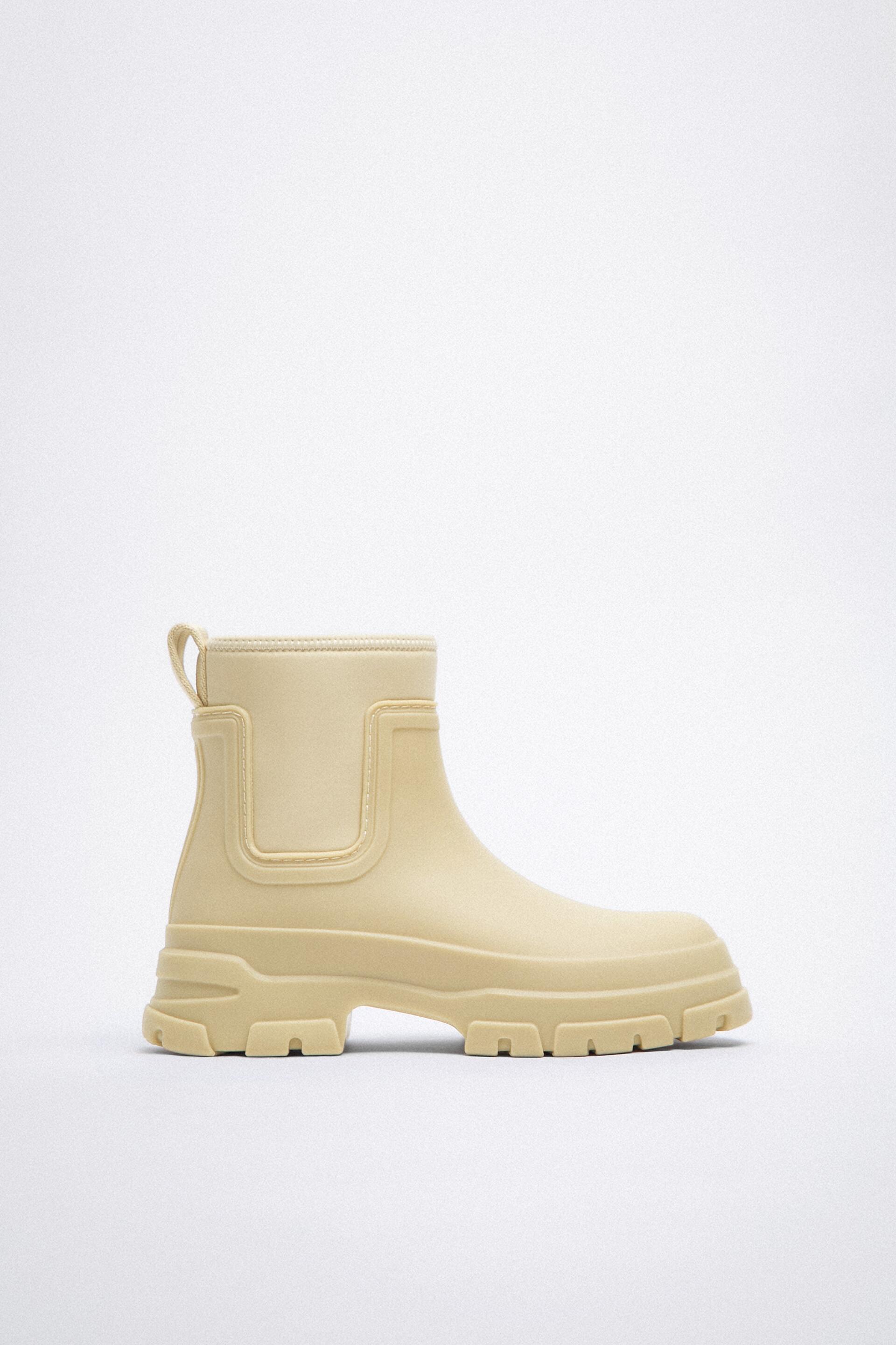 

Резиновые ботинки женские ZARA 12181910 белые 35 RU (доставка из-за рубежа), 12181910