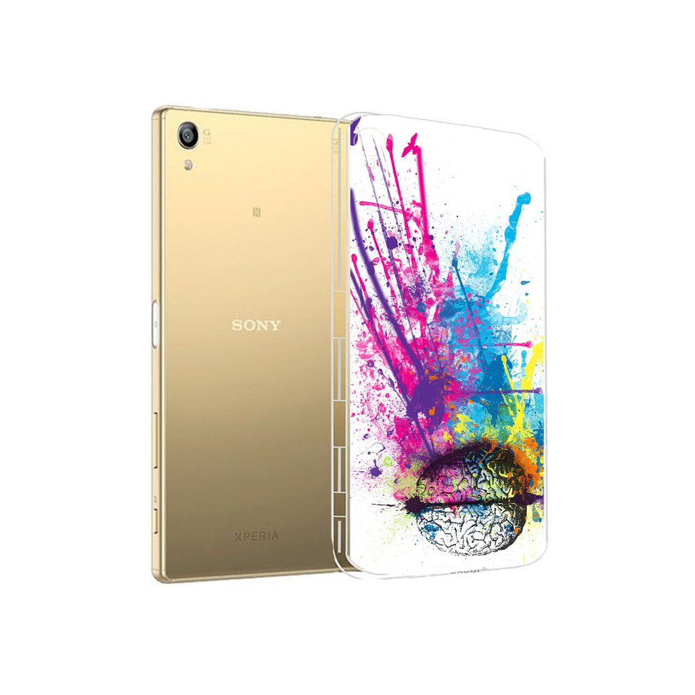 

Чехол MyPads Tocco для Sony Xperia Z5 Premium яркий красочный мозг (PT23243.222.710), Прозрачный, Tocco