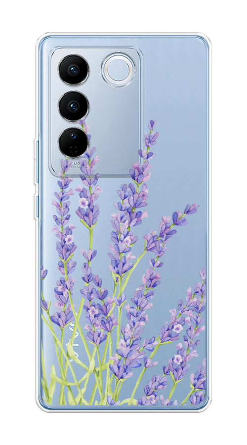 

Чехол на Vivo V27/V27 Pro "Лавандовые стебли", Фиолетовый;зеленый, 268450-1
