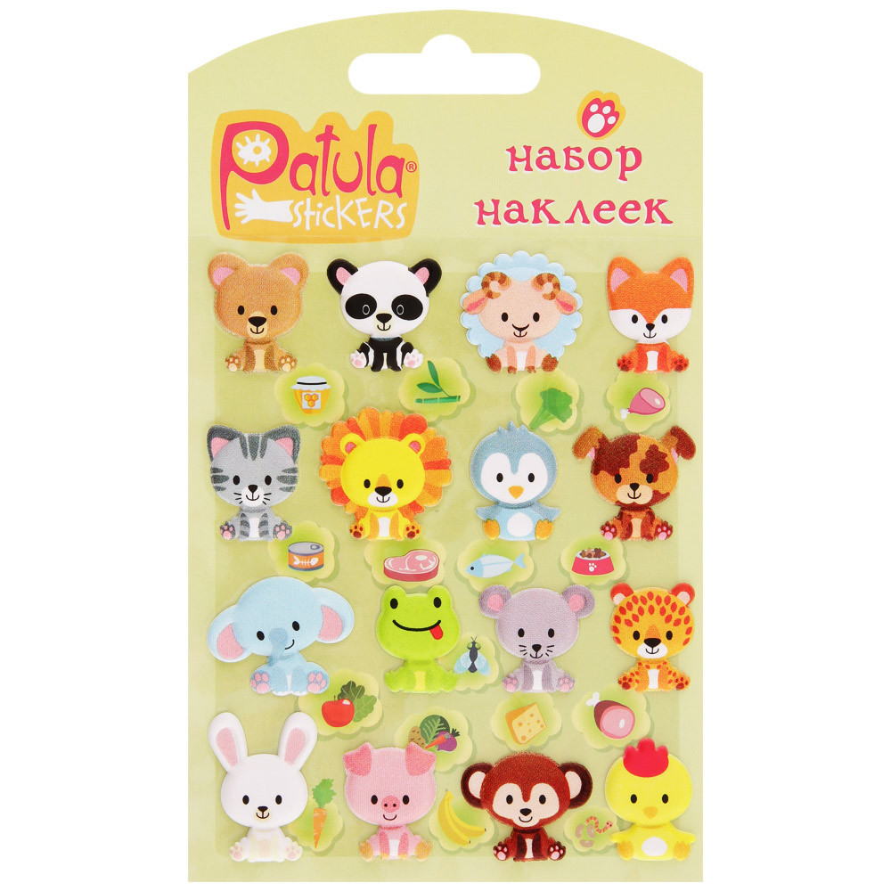 

Наклейки Patula мягкие Животные сборные 2