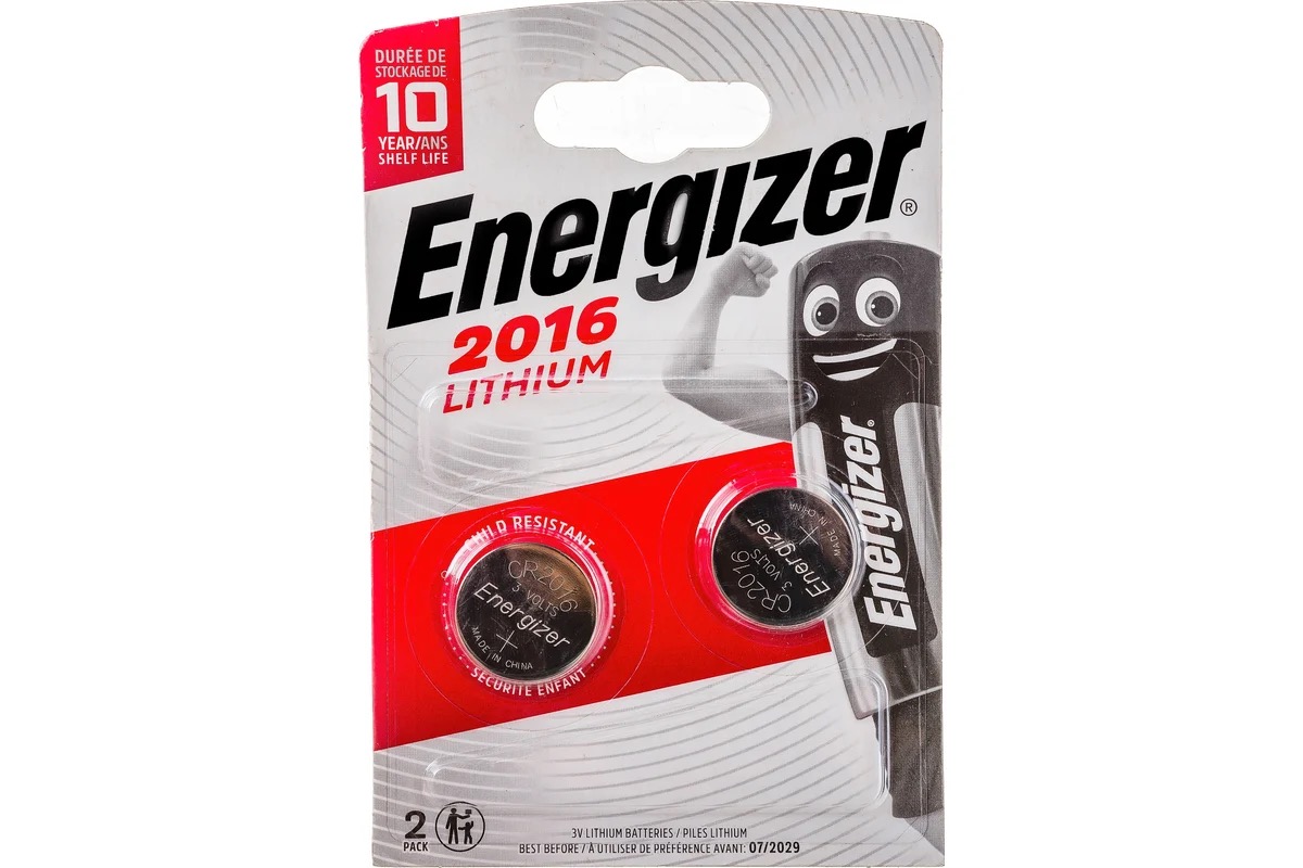 

Батарейка Miniatures Lithium Cr2016 2 Шт/Бл Energizer арт. 7638900248340