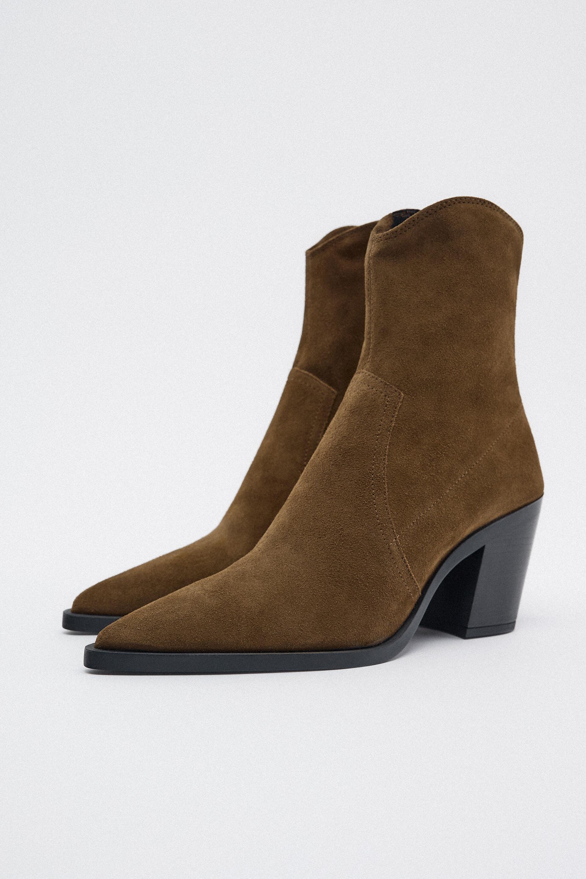 

Ботильоны женские ZARA 12109110 коричневые 39 RU (доставка из-за рубежа), 12109110