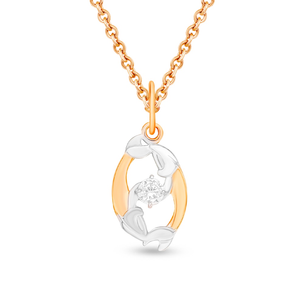 

Подвеска из красного золота 585Gold 603005254, фианит, 603005254