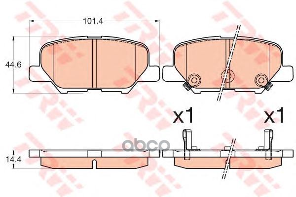 

Колодки Тормозные Mitsubishi Outlander (12-) Задние (4Шт.) Trw Gdb3583