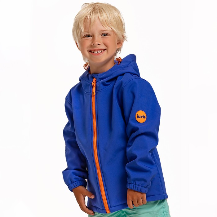 

Куртка детская SOFTSHELL, цвет синий/оранжевый, рост 122 см