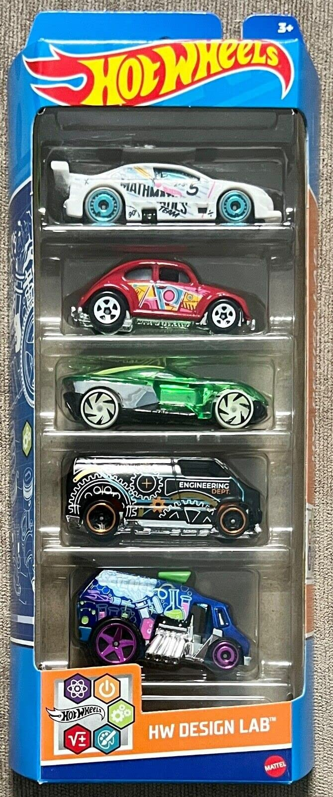 Подарочный набор Hot Wheels Базовые машинки Design Lab 1806 HLY72, 5 шт машинки hot wheels nightburnerz 1806 djd30