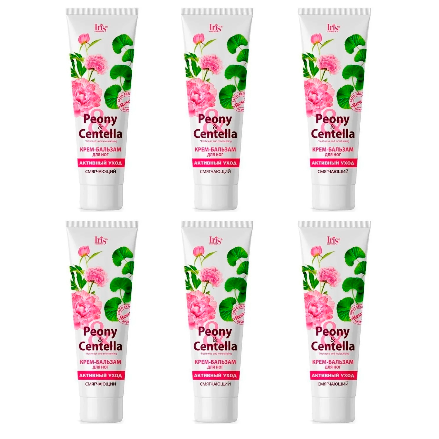 

Крем-Бальзам для ног Iris cosmetic Peony & Centella, Активный уход, туба, 100 мл х 6 шт., Peony & Centella, Активный уход