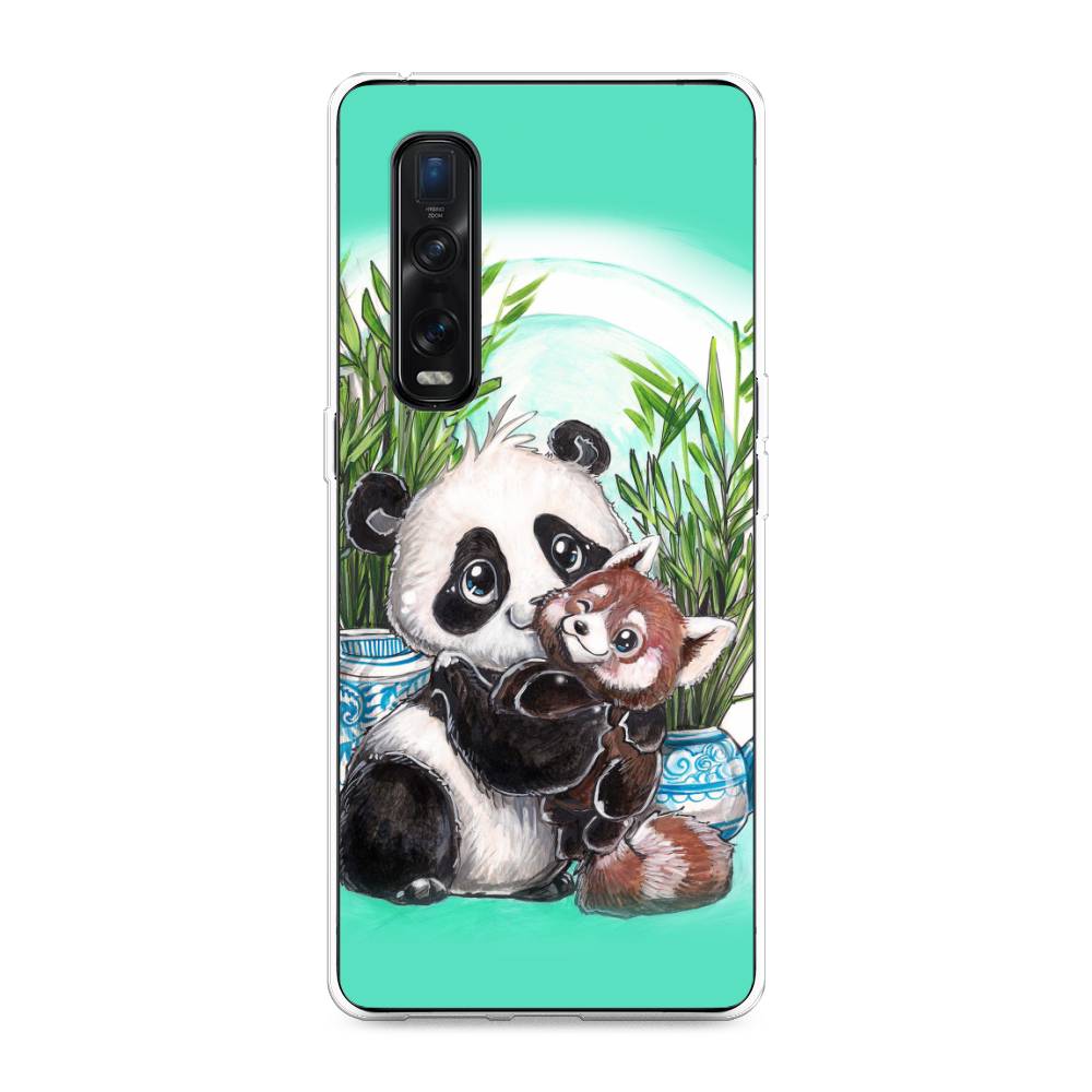 фото Силиконовый чехол "друзья зверята" на oppo find x2 pro awog