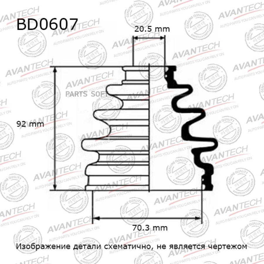 

Пыльник ШРУСа AVANTECH bd0607