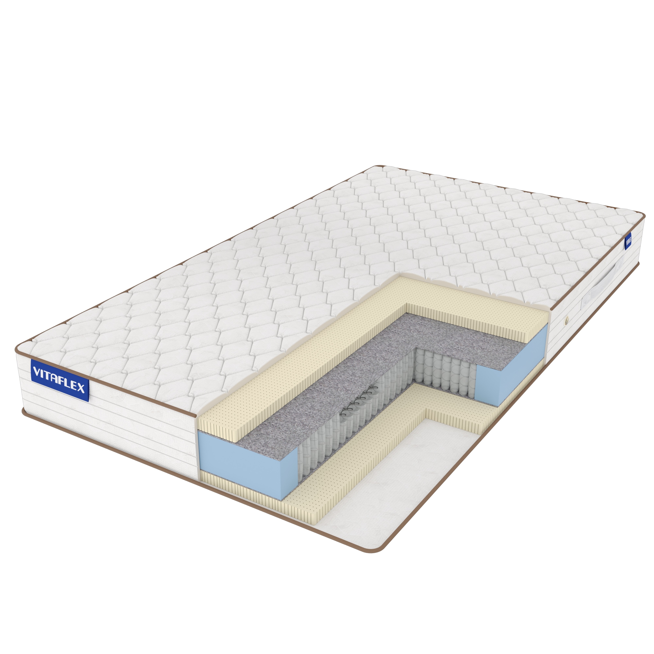 

Матрас Vitaflex Nature Easy 3 S1000 75х185, Бежевый;белый;серый;серебристый, Easy 3 S1000