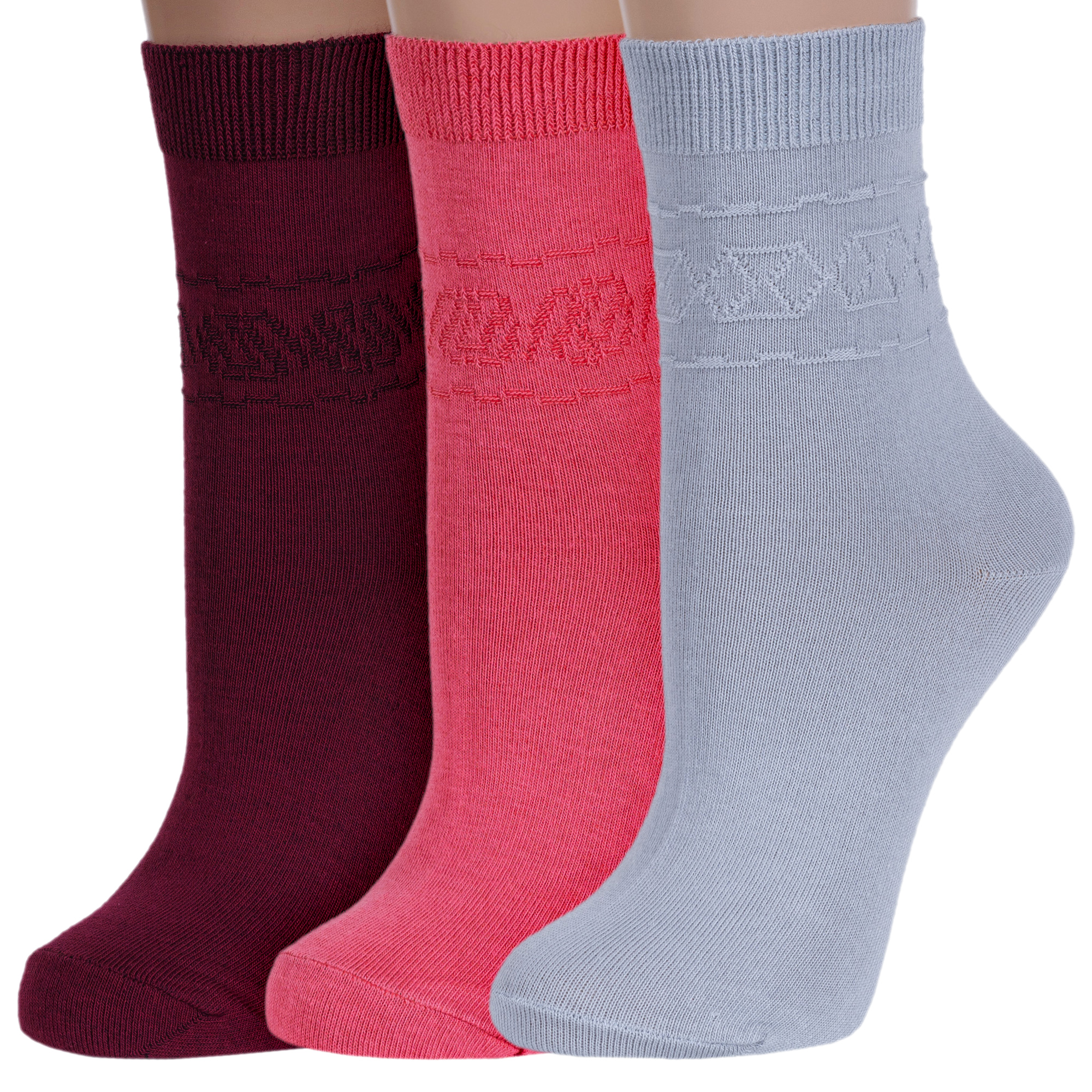 Комплект носков женских Rusocks 3-С-400 разноцветных 23