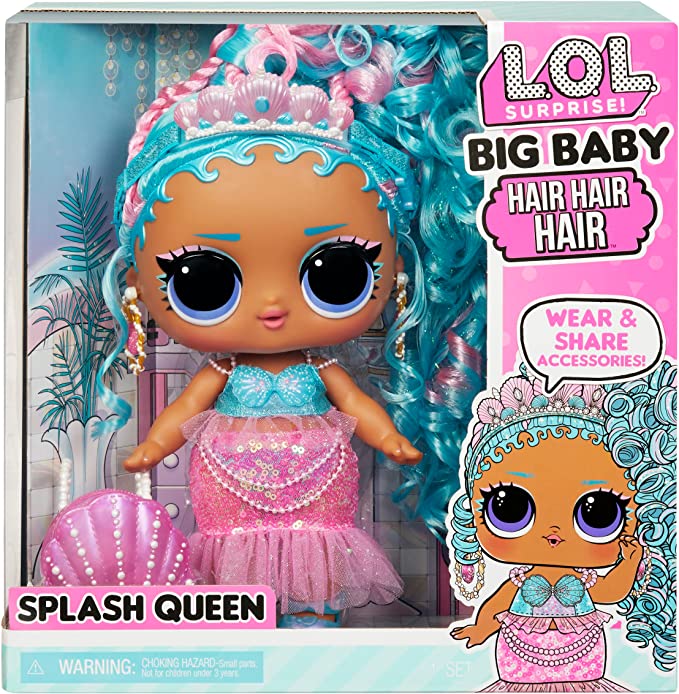 Кукла L.O.L. Surprise! Big Baby Hair Splash Queen Русалочка 579724 l o l lil outrageous surprise кукла omg remix rock fame queen and keytar
