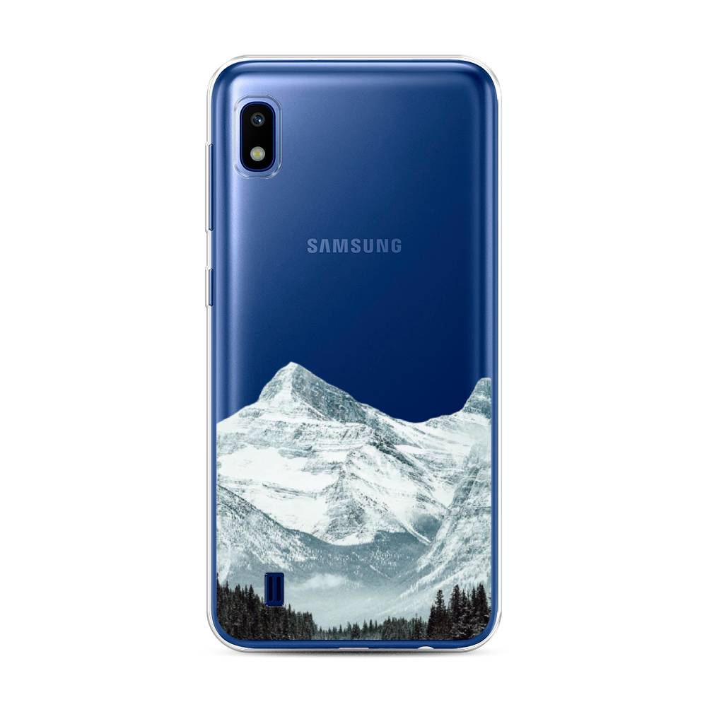 

Чехол на Samsung Galaxy A10 "Горы арт 1", Белый;зеленый, 27950-2