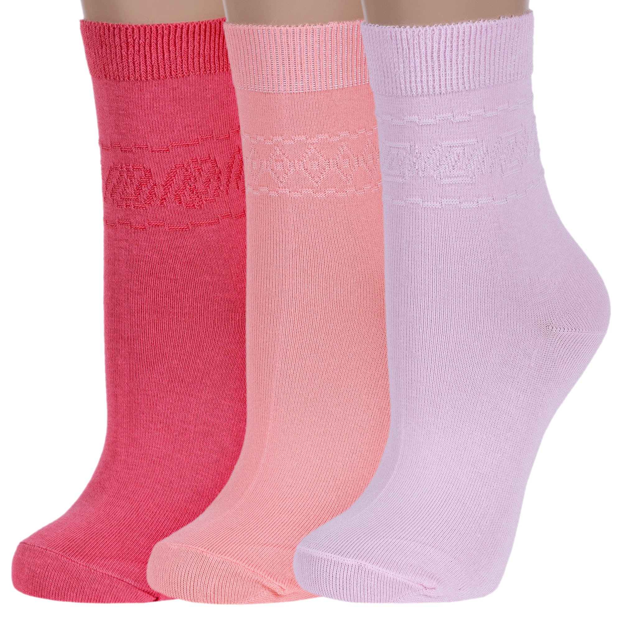 

Комплект носков женских Rusocks 3-С-400 розовых 23, 3-С-400
