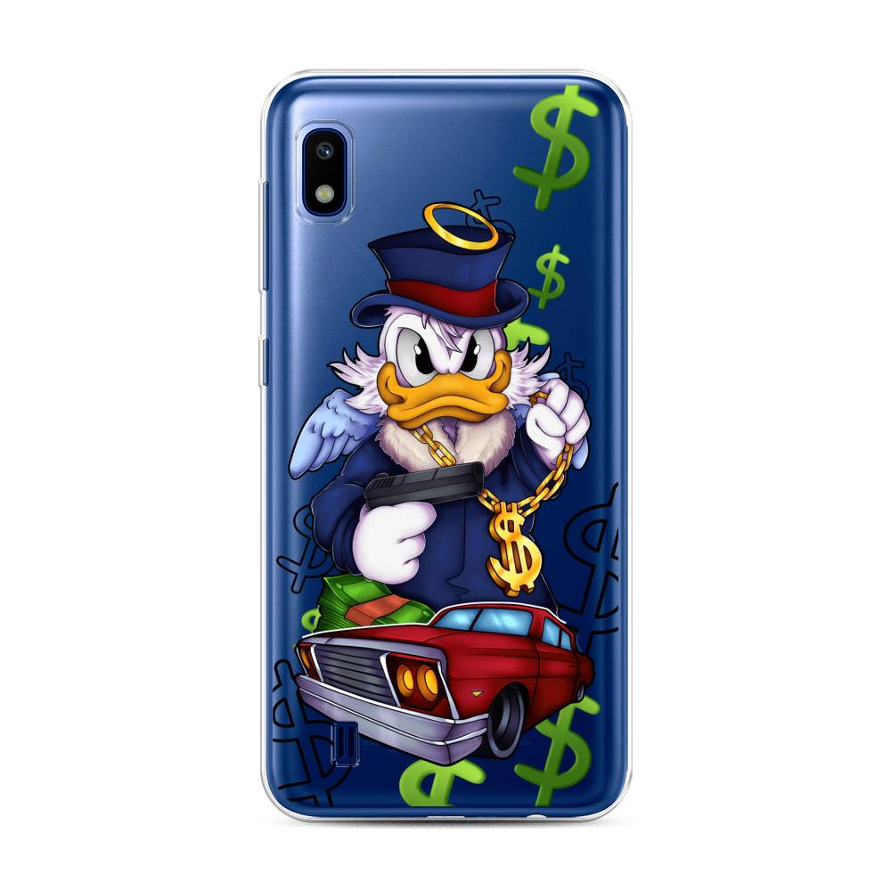 

Чехол на Samsung Galaxy A10 "Scrooge McDuck with a Gold Chain", Красный;синий;белый, 27950-6