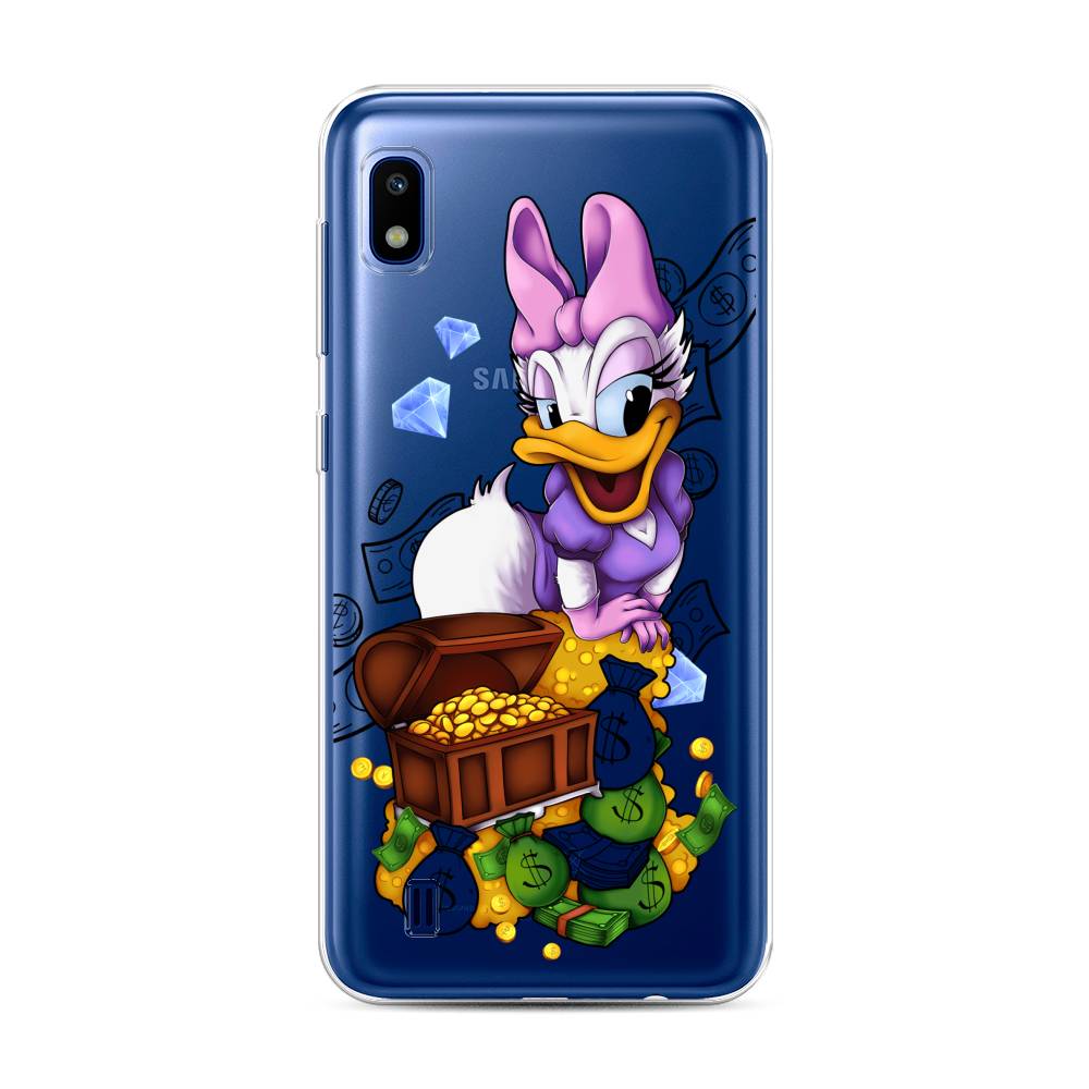 

Чехол на Samsung Galaxy A10 "Rich Daisy Duck", Коричневый;белый;фиолетовый, 27950-6