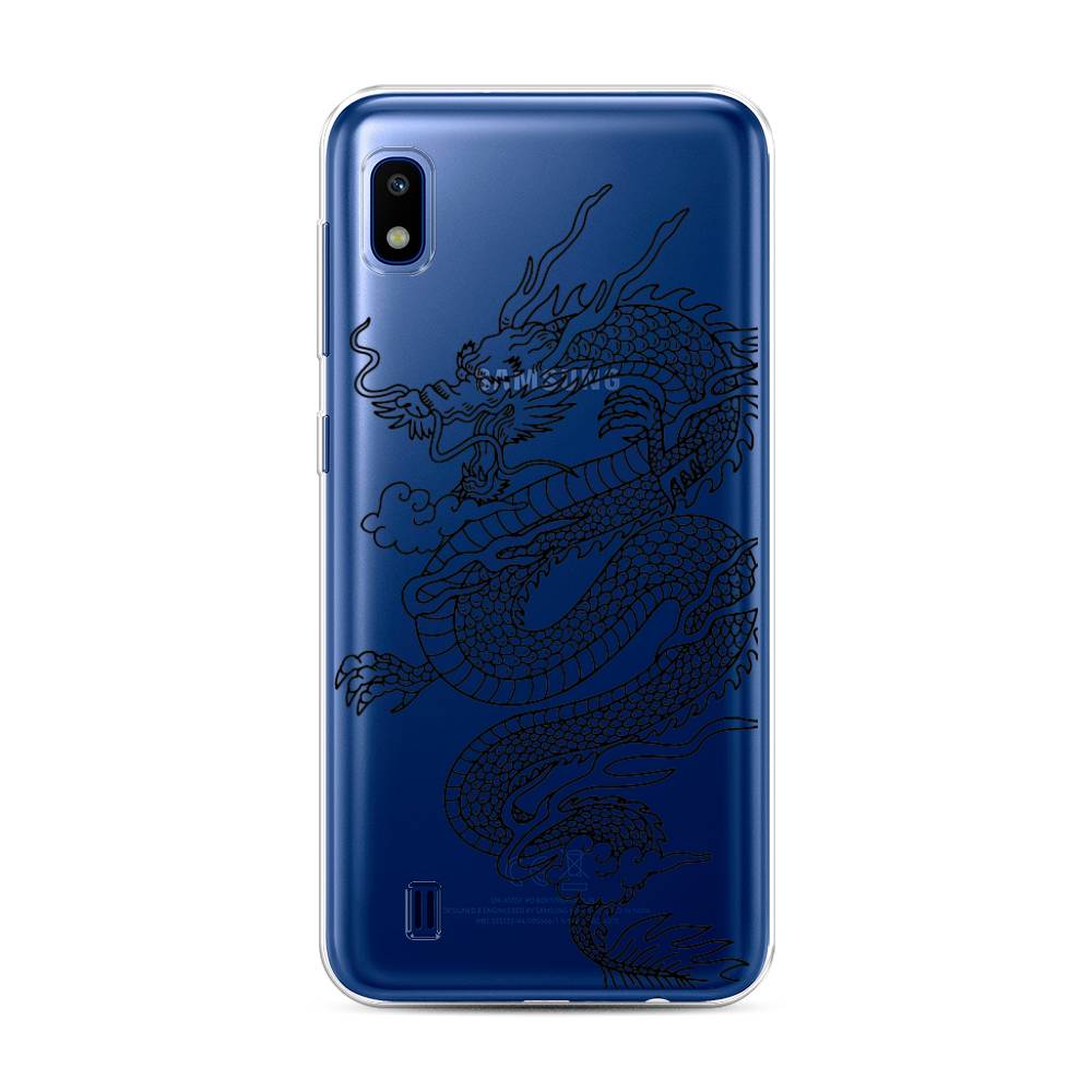

Чехол на Samsung Galaxy A10 "Большой китайский дракон", Черный;серый, 27950-1