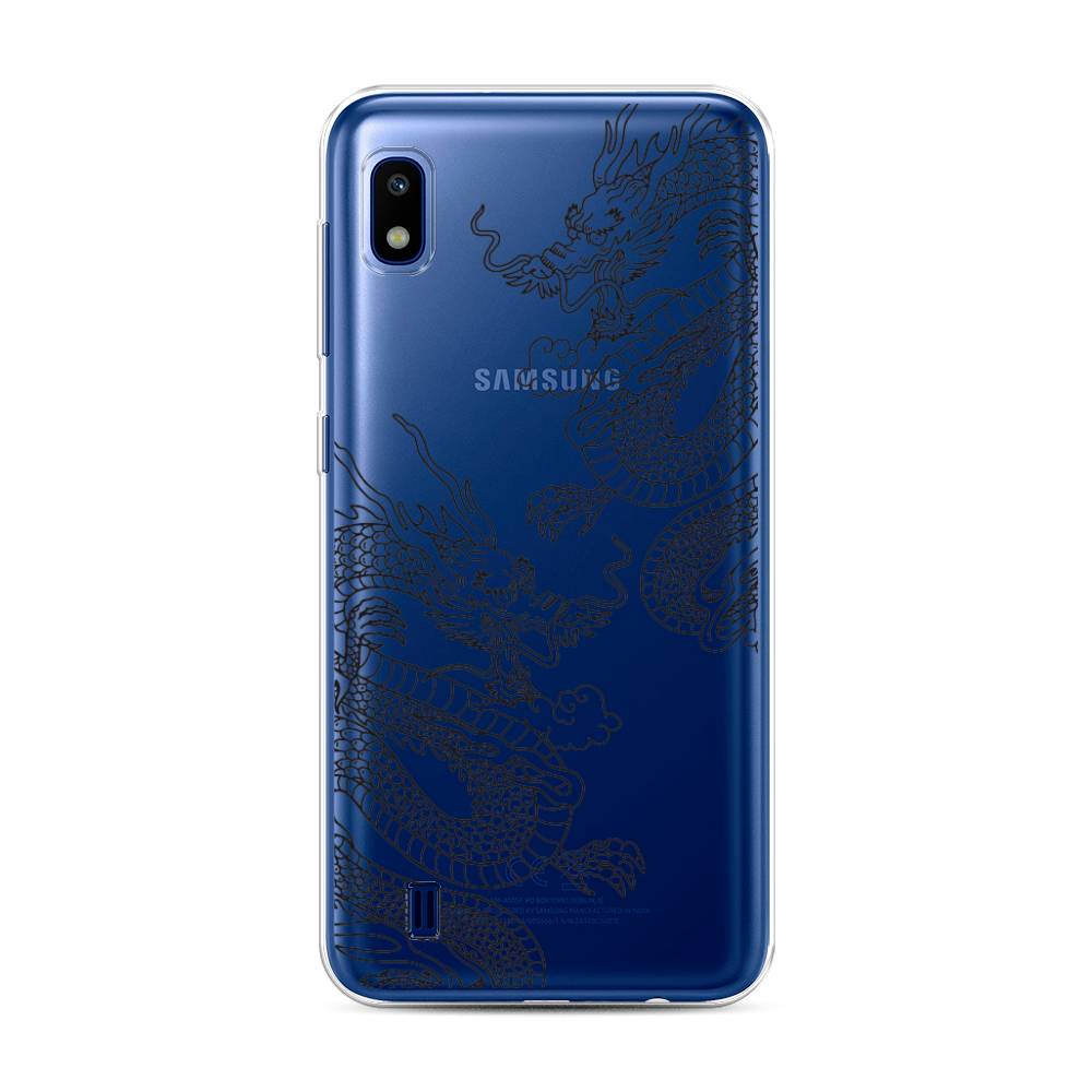 

Чехол на Samsung Galaxy A10 "Два китайских дракона", Серый;черный, 27950-1