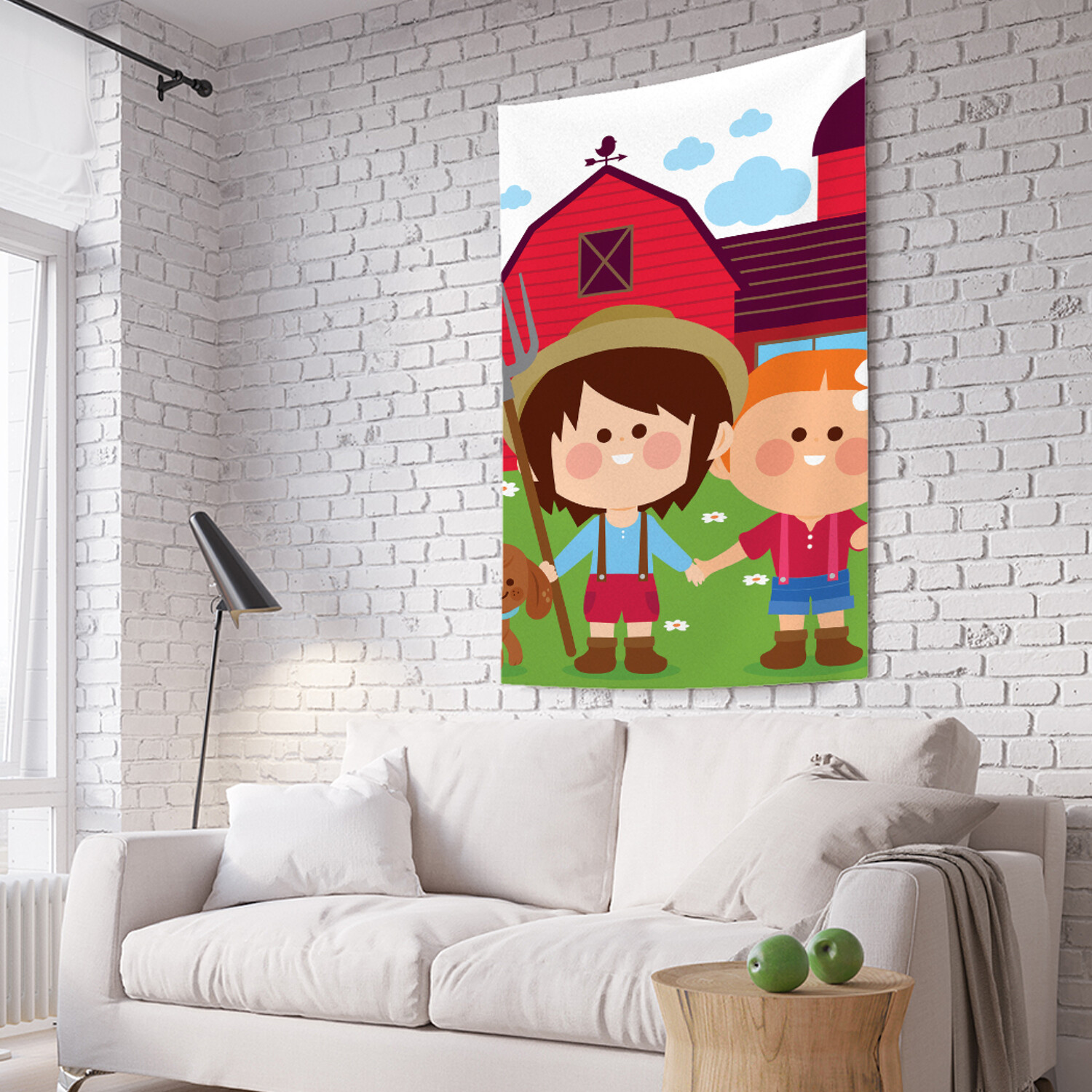 

Вертикальное фотопанно на стену JoyArty Веселые фермеры 150x200 см, Веселые фермеры