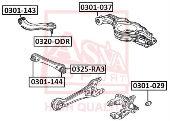 

С-б.зад.рычага HONDA ODYSSEY RA1/2 1994-1997