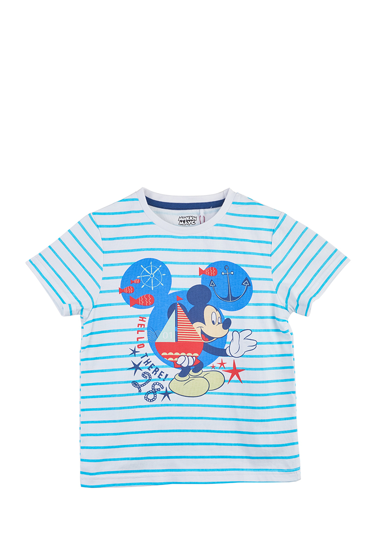 фото Футболка детская mickey mouse ss20mk01 белый/синий р.98