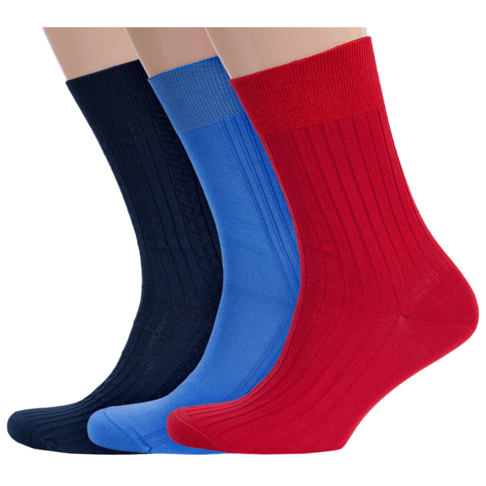 

Комплект носков мужских Rusocks 3-М3-11001 разноцветных 25, Синий;голубой;красный, 3-М3-11001