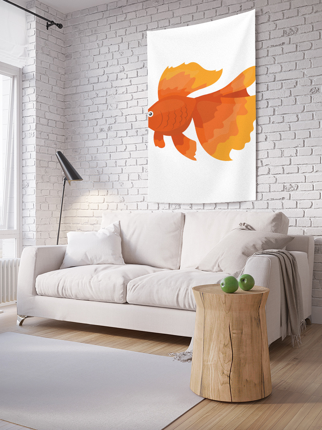 

Вертикальное фотопанно на стену JoyArty Векторная рыбка 100x150 см, Векторная рыбка