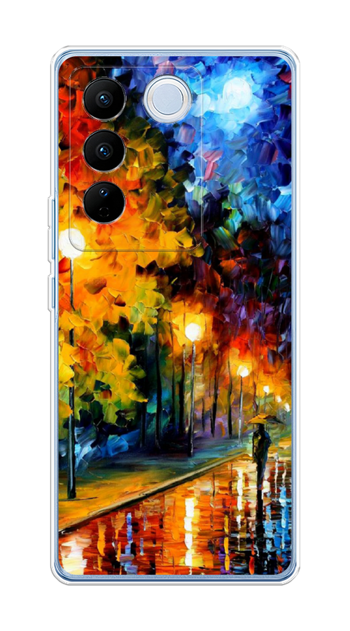 

Чехол на Vivo V27/V27 Pro "Безлюдная улочка", Оранжевый;желтый;синий, 268450-1