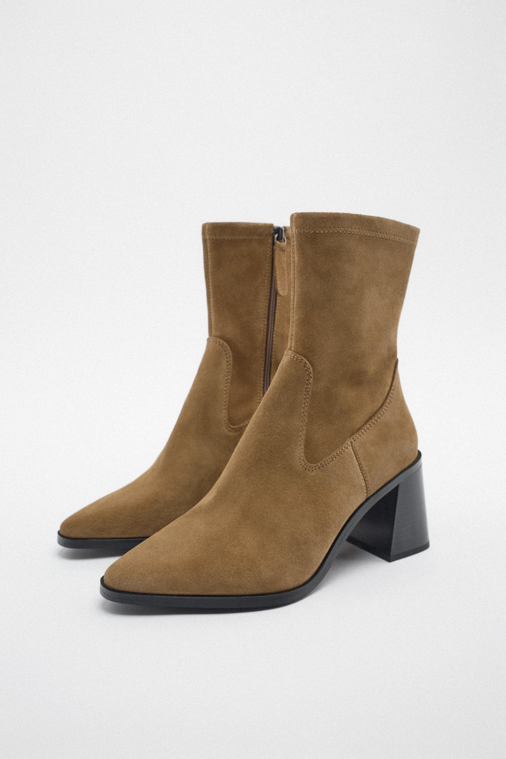 

Ботильоны женские ZARA 12103010 коричневые 42 EU (доставка из-за рубежа), Коричневый, 12103010