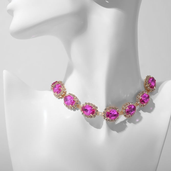 

Ожерелье из бижутерного сплава 30 см Queen fair 9691719, стекло/стразы, 9691719