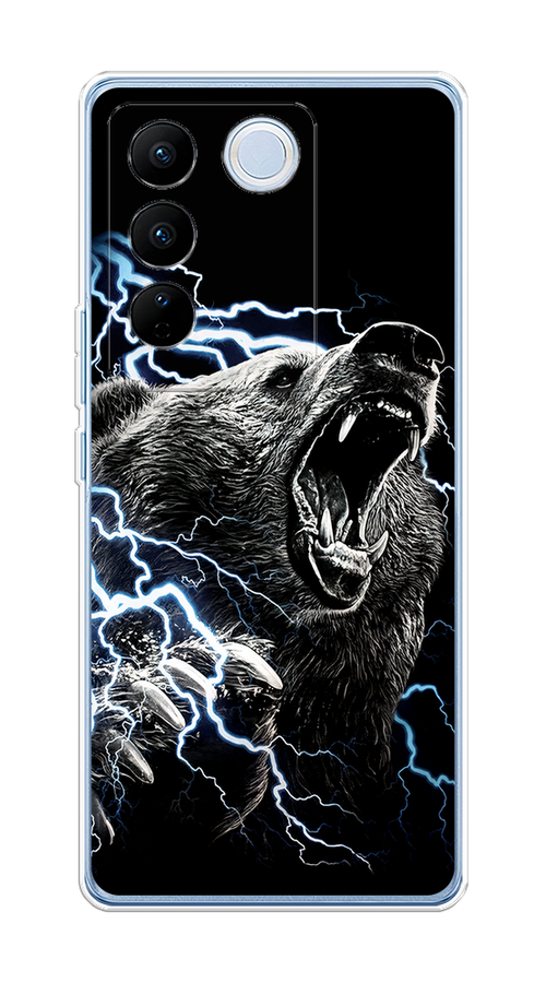 

Чехол на Vivo V27/V27 Pro "Гроза и медведь", Черный;серый;серебристый, 268450-1