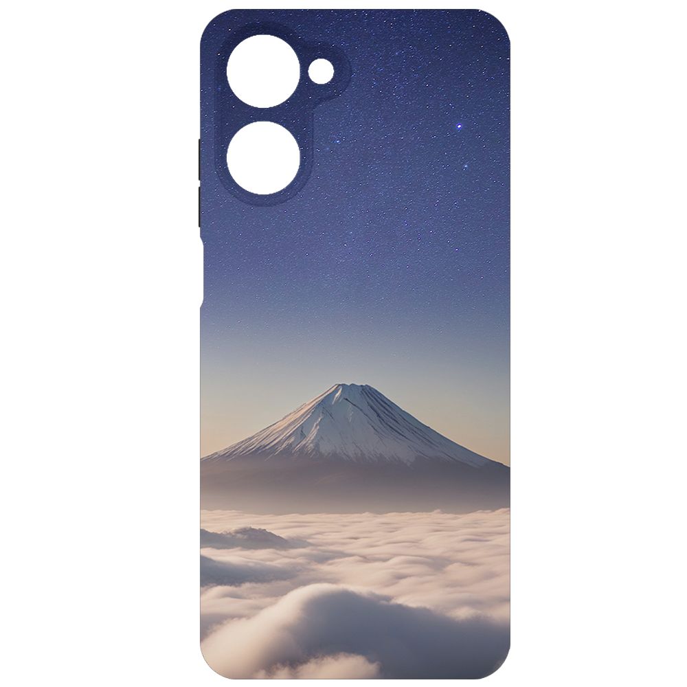 

Чехол-накладка Krutoff Soft Case Япония, Фудзияма для Realme 10 4G черный