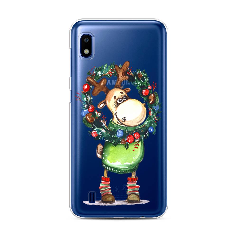 

Чехол для Samsung Galaxy A10 "Олень с новогодним венком", 27950-4