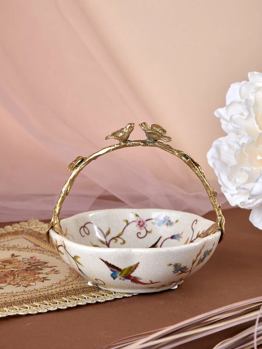 

Корзинка Glasar с птичками 16 x 15 x 15 см, В ассортименте