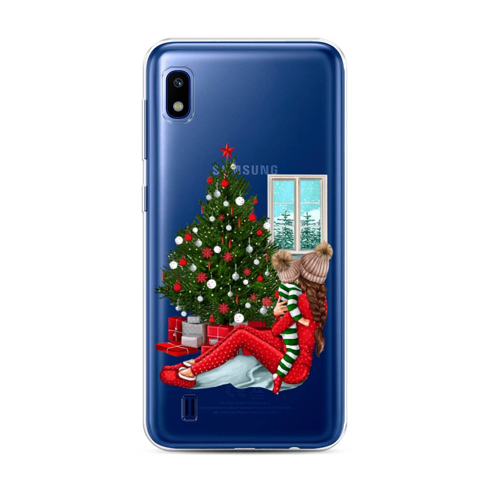 

Чехол на Samsung Galaxy A10 "Новый год с мамой", Красный;зеленый;голубой, 27950-6