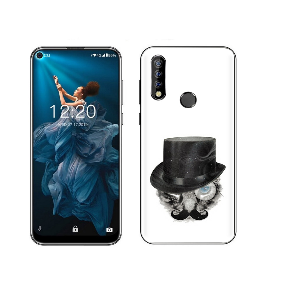 

Чехол MyPads Tocco для Oukitel C17 Pro интелегентный кот, Прозрачный, Tocco