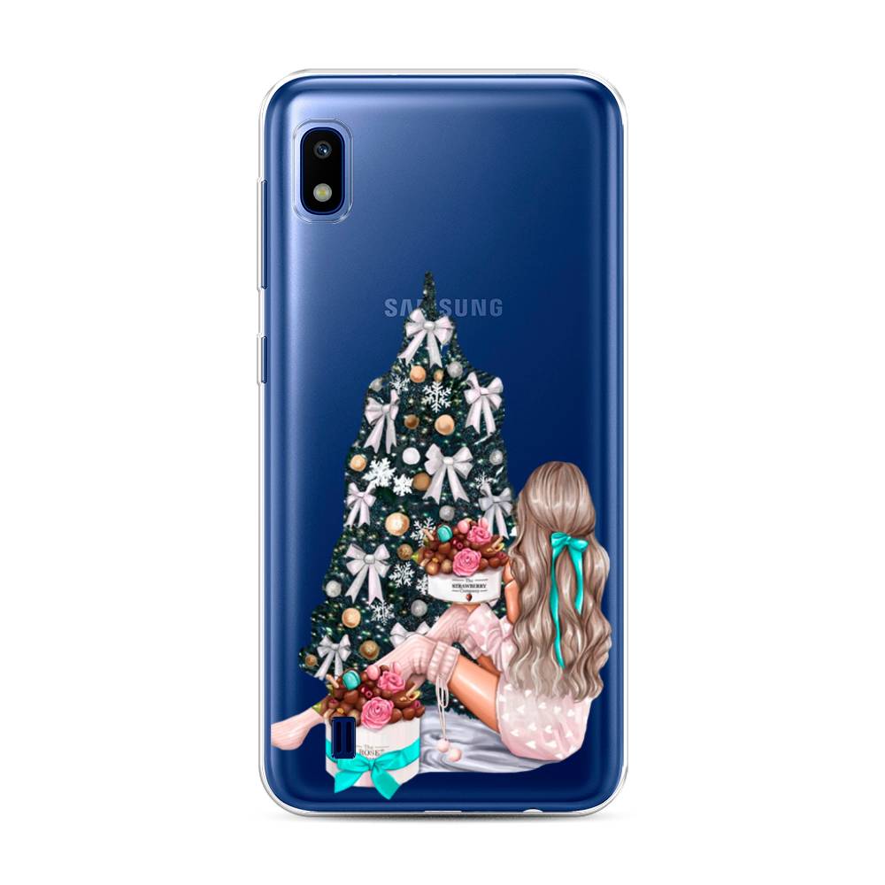

Чехол для Samsung Galaxy A10 "New Year", Зеленый;бежевый;голубой, 27950-5