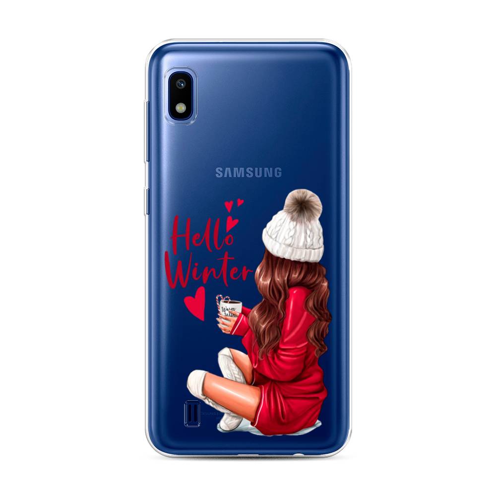 

Чехол для Samsung Galaxy A10 "Hello winter", Красный;белый;коричневый, 27950-5