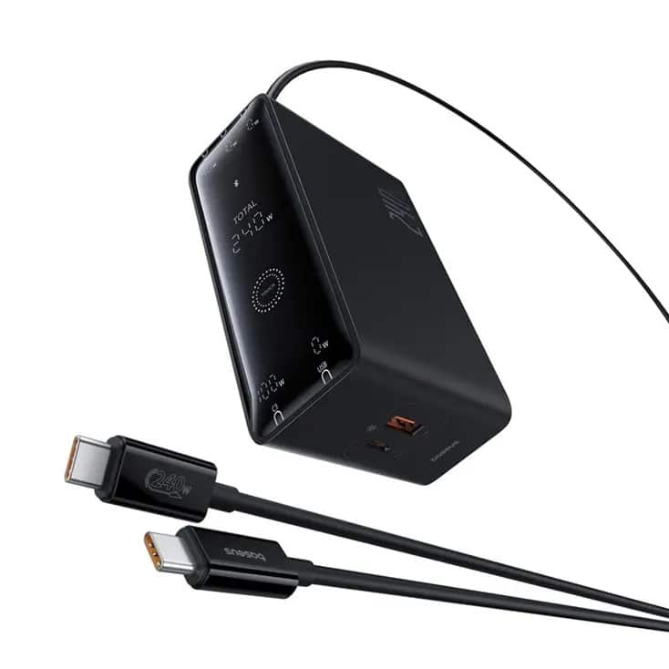 

Сетевое зарядное устройство Baseus, 240W, 3TypeC+USB+DC, черный, CCGAN240CE