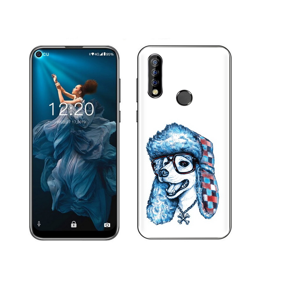 

Чехол MyPads Tocco для Oukitel C17 Pro зимний пес, Прозрачный, Tocco