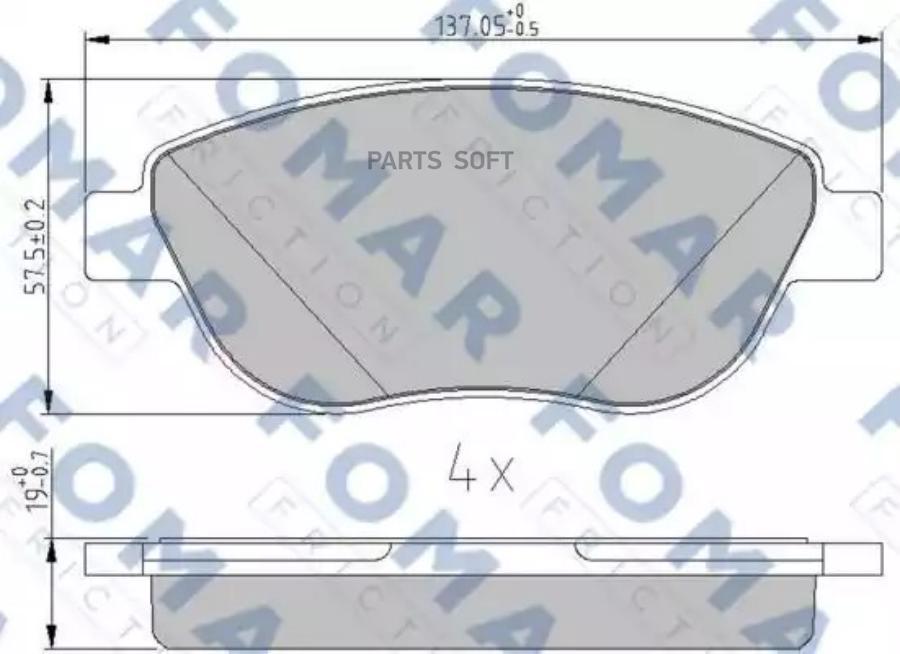 

Тормозные колодки FOMAR-FRICTION передние fo241581