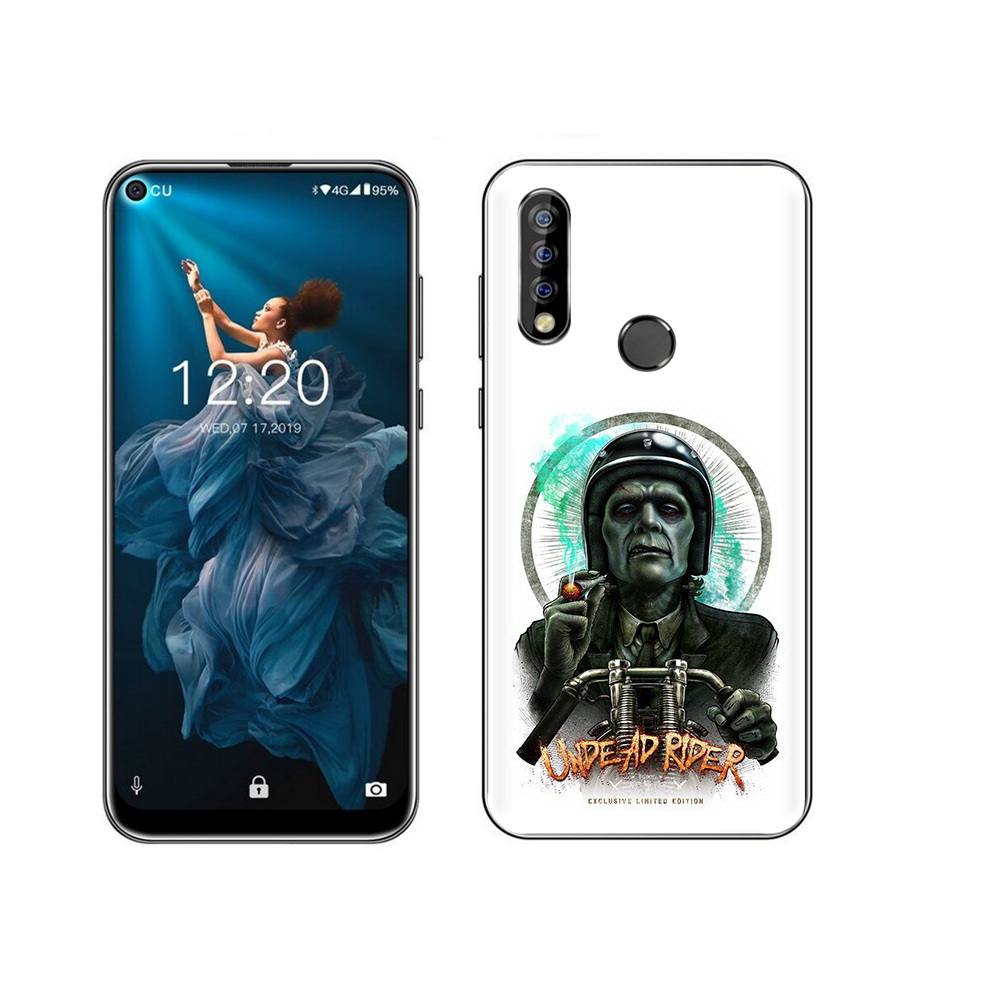 

Чехол MyPads Tocco для Oukitel C17 Pro зеленый мужчина с сигаретой на мотоцикле, Прозрачный, Tocco