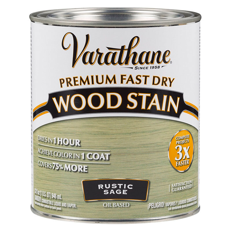 фото Масло для дерева и мебели varathane premium fast dry wood stain шалфей, 0.946 л