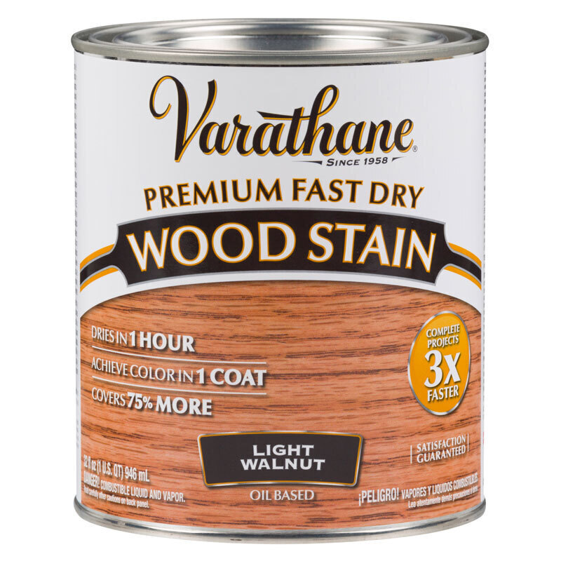 фото Масло для дерева и мебели varathane premium fast dry wood stain светлый орех, 0.946 л