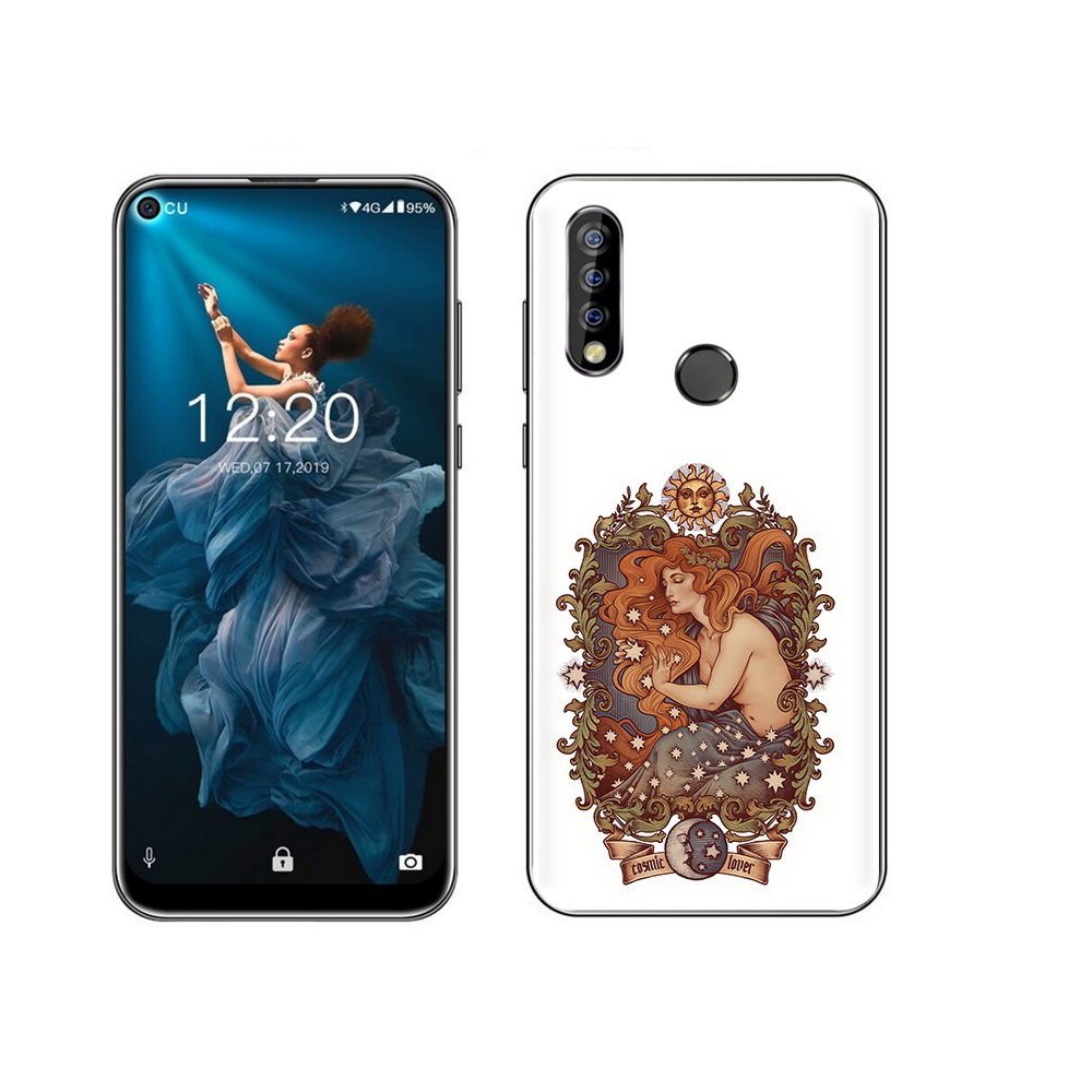 

Чехол MyPads Tocco для Oukitel C17 Pro звездная девушка абстракция, Прозрачный, Tocco