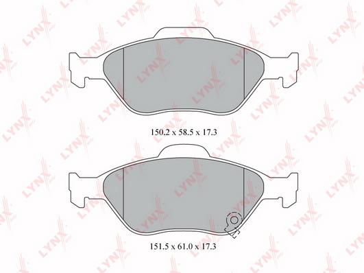 

Тормозные колодки LYNXauto передние дисковые для Toyota Yaris 05-12 BD7594