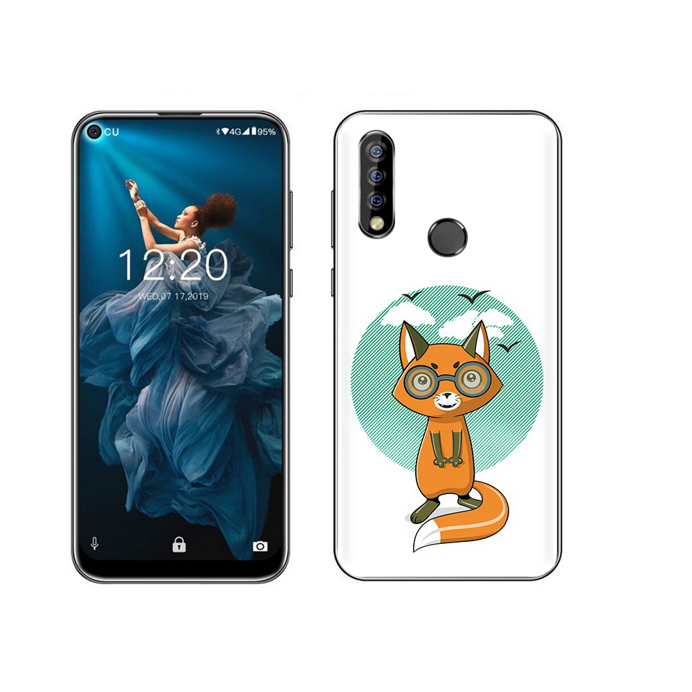 

Чехол MyPads Tocco для Oukitel C17 Pro задумчивая лиса, Прозрачный, Tocco
